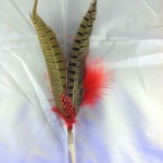 feather toy replacement tip pheasant red