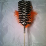 replacement lure feather turkey wing orange