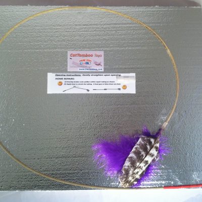 Purple-cat-toy-wild-turkey-wing